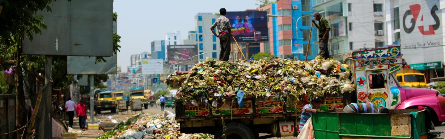 waste truck in Bangladesh