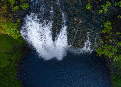 Freshwater waterfall from above.