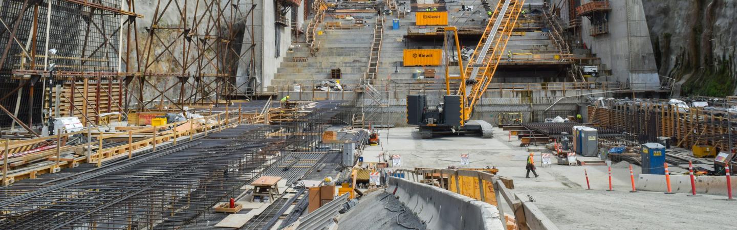 construction on a dam