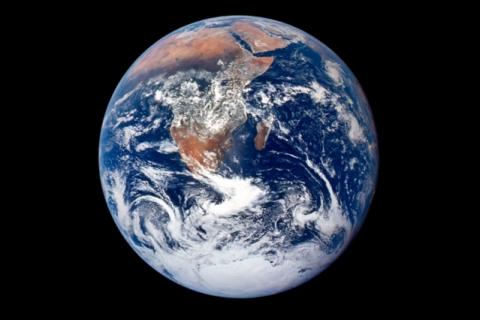 A photo of Earth from space