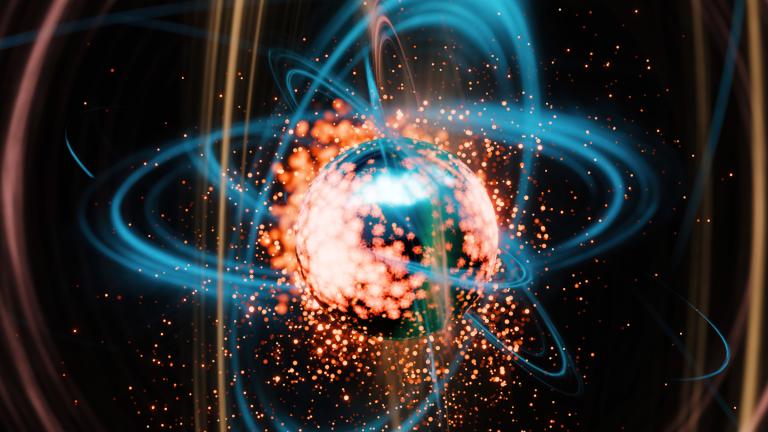 Concept art of an atom