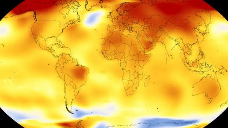 Heat map of Earth