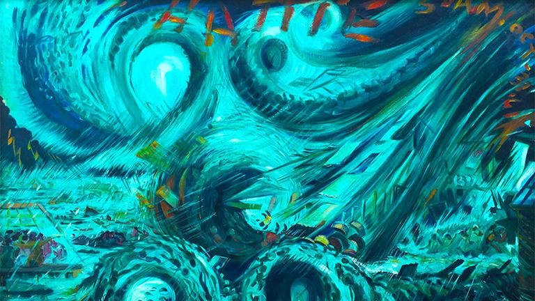 Hurricane Hattie Belize, by Pen Delvin Cayetano, 1996, Oil on Canvas; ©2018 Artists Rights Society; reproduced with permission