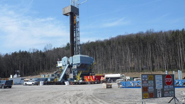 Photo: Marcellus Shale drilling site (Source: Flickr/Penn State)