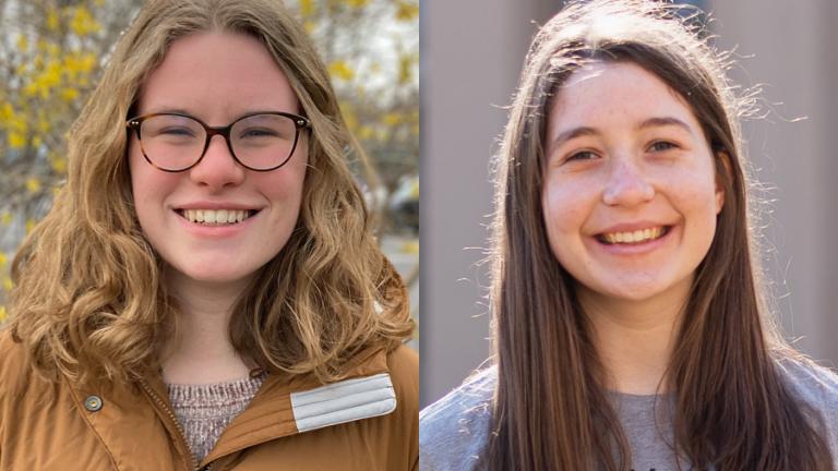 Zoë Marschner (left) and Charlotte Wickert intend to obtain a doctorate in their areas of research.