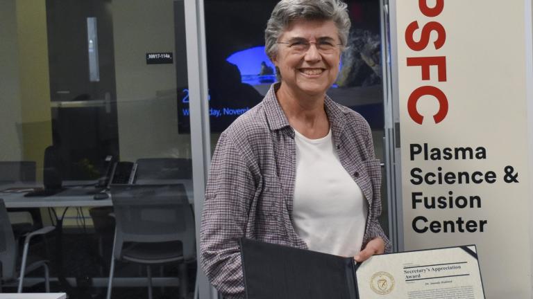MIT Principal Research Scientist Amanda Hubbard received a 2020 Secretary of Energy's Appreciation Award during a virtual ceremony last month.