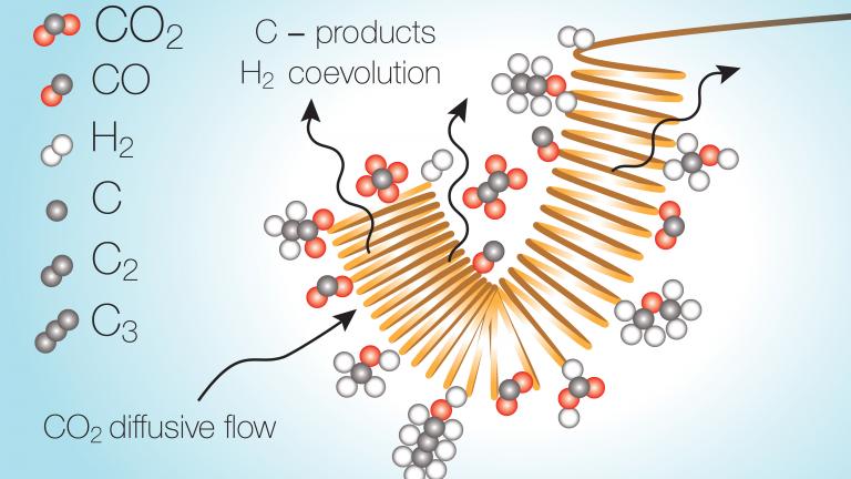 MIT researchers have identified a problem that tends to limit chemical processes for turning carbon dioxide into fuel or other useful chemicals — and ways of addressing that problem.