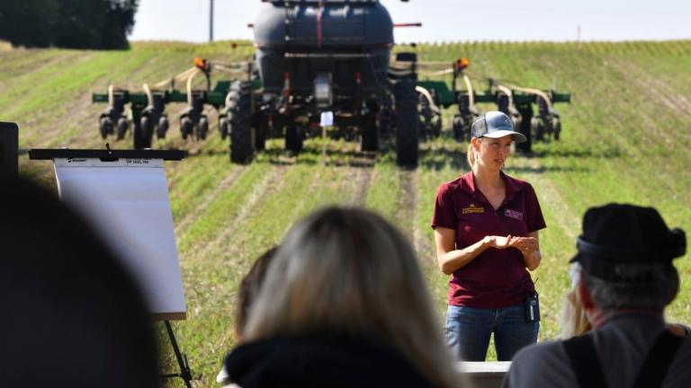 MIT Environmental Solutions Journalism fellow Nora Hertel attended an agricultural conference and fair in Minnesota to learn how farmers and foresters are exploring carbon credit markets and climate-smart practices. Hertel is the government and investigations reporter for the St. Cloud Times in central Minnesota.