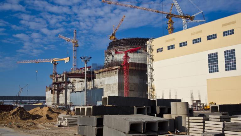 A new study covering 50 years of U.S. nuclear power plant construction data found that, contrary to expectations, building plants based on existing designs actually costs more, rather than less, than building plants based on new designs. This photo shows a construction site of a new modern nuclear power plant.