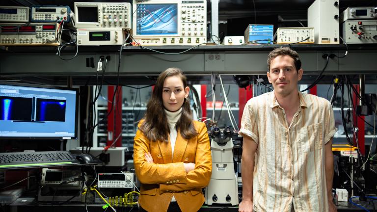 A team of MIT researchers and several other institutions has revealed ways to optimize efficiency and better control degradation, by engineering the nanoscale structure of perovskite devices. Team members include Madeleine Laitz, left, and lead author Dane deQuilettes.