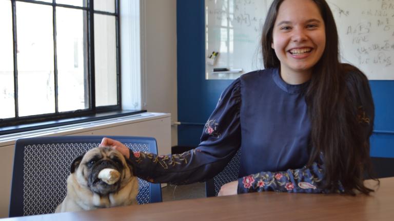 As the first student to declare the Course 1-12 (Climate System Science and Engineering) major, senior Ananda Santos Figueiredo has enjoyed the interdisciplinary structure of the program — and found unexpected joy in the companionship of Course 1's head cheerleader, Winston the pug.
