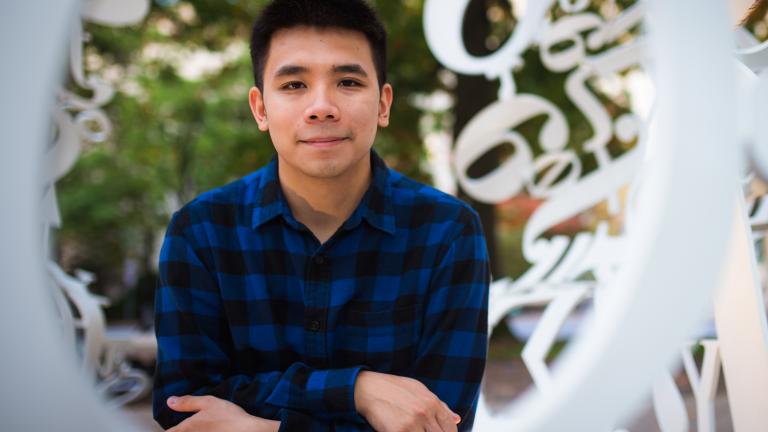 “My goal is to create programmable artificial structured topological materials, which can directly be applied as a quantum computer,” says MIT grad student Thanh Nguyen.
