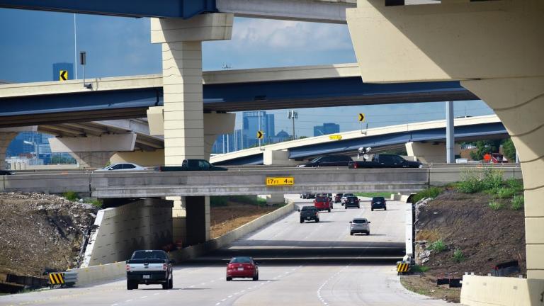 IH610 in Texas, pictured here, offers an example of concrete pavements. Pavements are one of many applications for concrete.