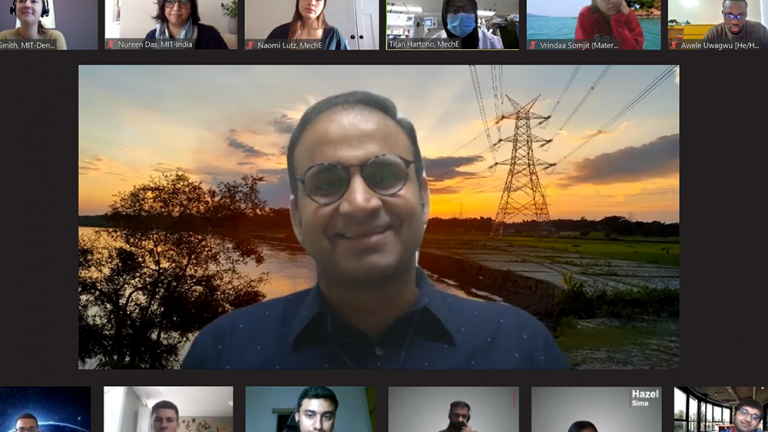Manya Ranjan SM '10 of Sterlite Power (center) and the MISTI Career Conversations: Energy cohort