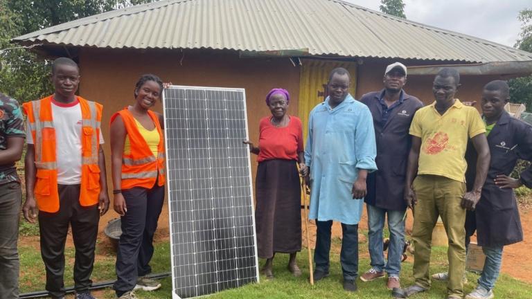 Shekinah Pita (second from left) with Kapiyo community members