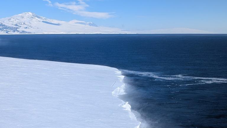 The calving front of the Ross Ice Sheet in western Antarctica