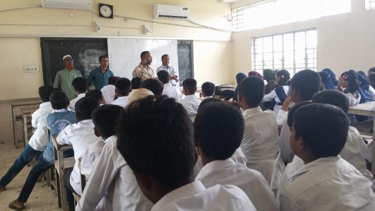 The Jameel Observatory-CREWSnet project has established its first adaptation fortress at the Baradal Aftab Uddin Collegiate School in the Satkhira district of Bangladesh. It is designed to protect residents from extreme heat and tropical storms that plague the region.