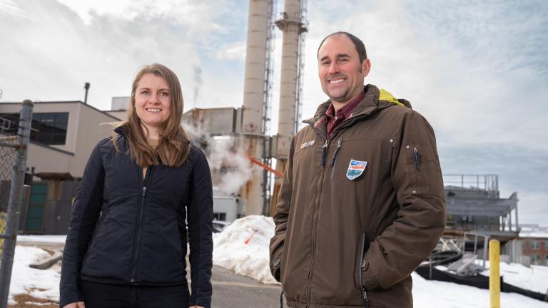 Lincoln Laboratory researchers Jean Sack (left) and Christopher Lashway have conducted dozens of Energy Resilience Readiness Exercises at military installations across the nation and abroad.