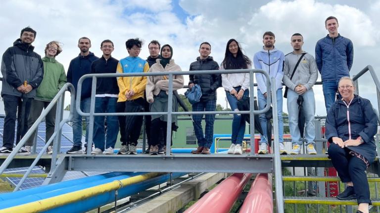 As part of a MITEI-sponsored field trip to the Netherlands to experience the country’s approach to sustainable energy, MIT students received a tour of EnTranCe, a facility dedicated to researching hydrogen usage within the energy grid, at Hanze University in Groningen.