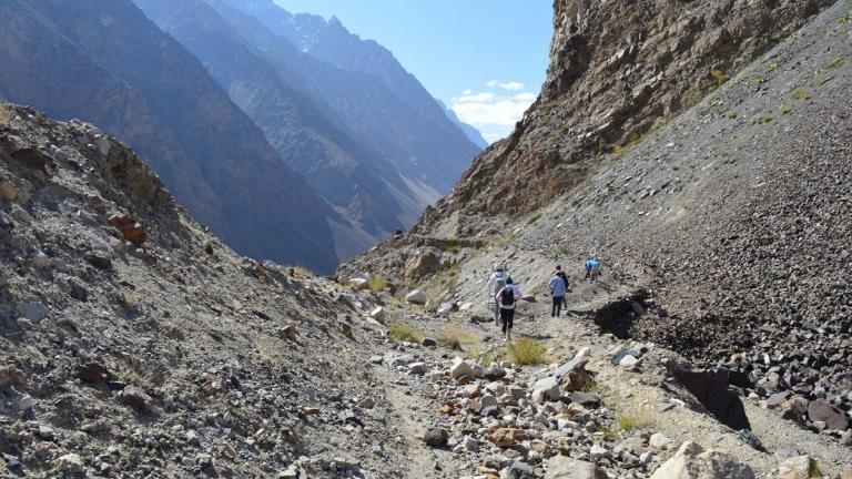 An MIT team explores the mountains of Tajikistan in 2019 while working with a local village on a plan to move to safer ground.