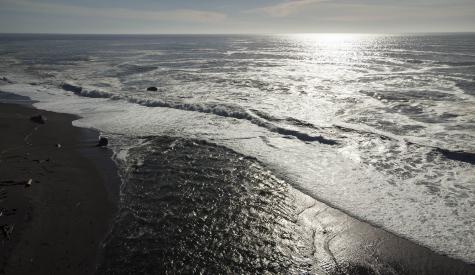 The mouth of the Klamath River near Klamath, Calif., on Sept. 23, 2021.