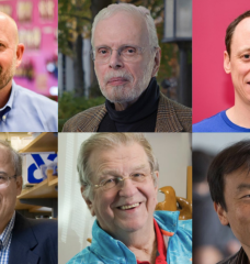 MIT faculty who received 2021 J-WAFS Solutions grants include (top row, left to right) Daniel Frey, Leon Glicksman, Eric Verploegen; (bottom row, left to right) Greg Stephanopoulos, Anthony J. Sinskey, and Jongyoon Han.