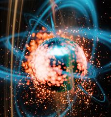 Concept art of an atom