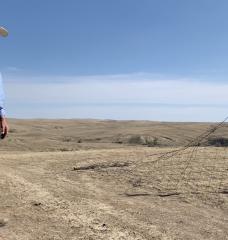 Campbell County rancher Eric Barlow surveys the family ranch Sept. 23, 2021