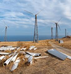 Decommissioned wind turbines