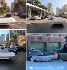MIT researchers have made an open-source version of the “City Scanner” mobile pollution detector that lets people check air quality anywhere, cheaply. Pictured are some examples of the latest version of the device, called Flatburn, as well as a researcher attaching a prototype to a car.