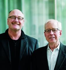 Photo: John Reilly and Ronald Prinn, MIT Joint Program Co-Directors (Photo by Sarah Bastille)