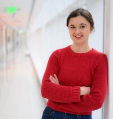 PhD student Miranda Schwacke develops materials and devices for neuromorphic computing, which processes and stores information simultaneously, like neurons and synapses do in the brain.