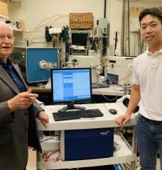 “Identifying the source of [a] problem and the means to work around it ... is remarkable,” says MIT Professor Harry Tuller, of the discovery of a simple way to significantly increase the lifetimes of fuel cells and other devices. He is seen here with postdoc Han Gil Seo, one of the contributors to this new work.