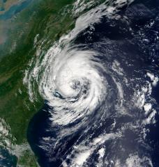 View of a storm from space