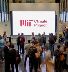 Hundreds of students, faculty, and staff turned out on Tuesday, May 6, for a community gathering hosted by Evelyn Wang, vice president for energy and climate, to learn about the Climate Project at MIT, make connections, and exchange ideas.