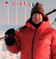David Whelihan has traveled to the Arctic over the past few years to test prototype low-cost sensor nodes designed to monitor loss in Arctic sea ice extent and thickness. 