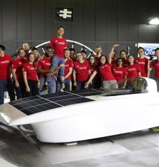 Francis Wang ’21, MEng ’22 (center) is captain of the Solar Electric Vehicle Team.