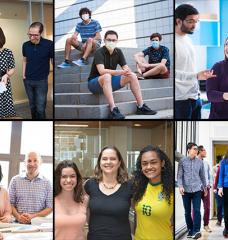 (Clockwise from top right:) Professor Colette Heald, Professor Paola Cappellaro, Professor Cathy Drennan, Professor Warren Seering, Associate Professor Anna Mikusheva, and Associate Professor Gene-Wei Li.