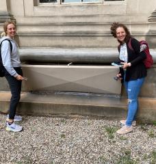 PhD student Katarina Boukin and junior Eva Then were instrumental to the Porosity Hunt, capturing data around campus and synthesizing it for future use. 