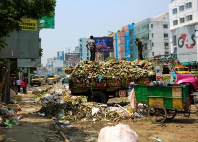 waste truck in Bangladesh